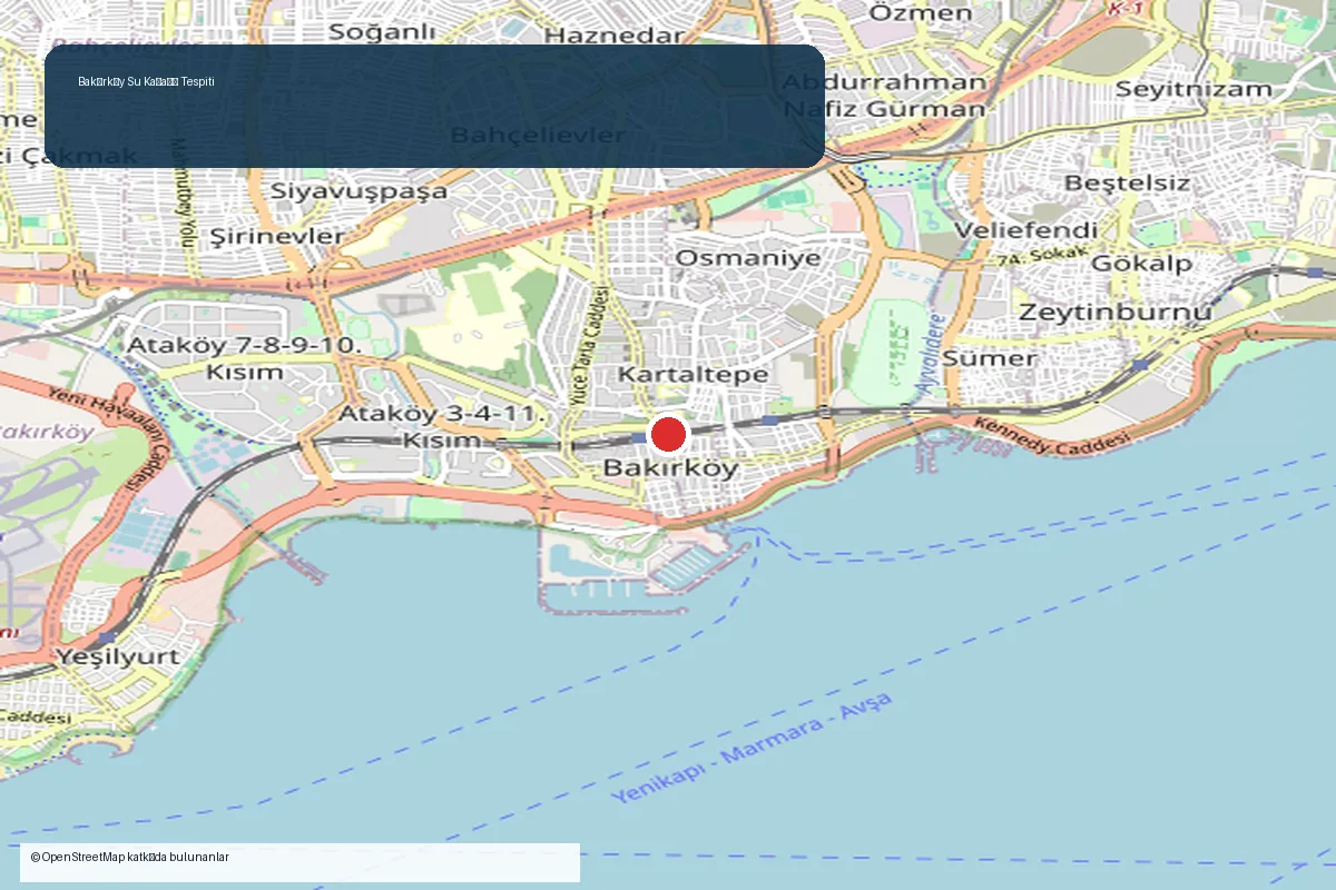 Bakırköy su kaçağı tespiti servis bölgesi haritası