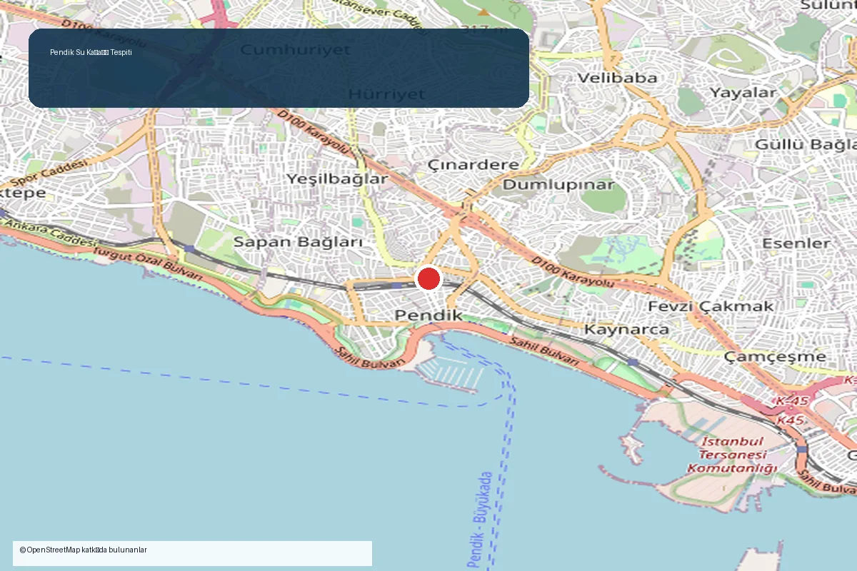 Pendik su kaçağı tespiti servis bölgesi haritası